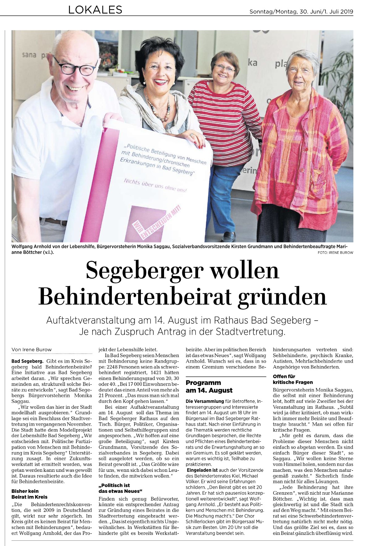 Wir entscheiden mit Pressebericht Neuer Beirat SE 30.06 01.07.19 LN