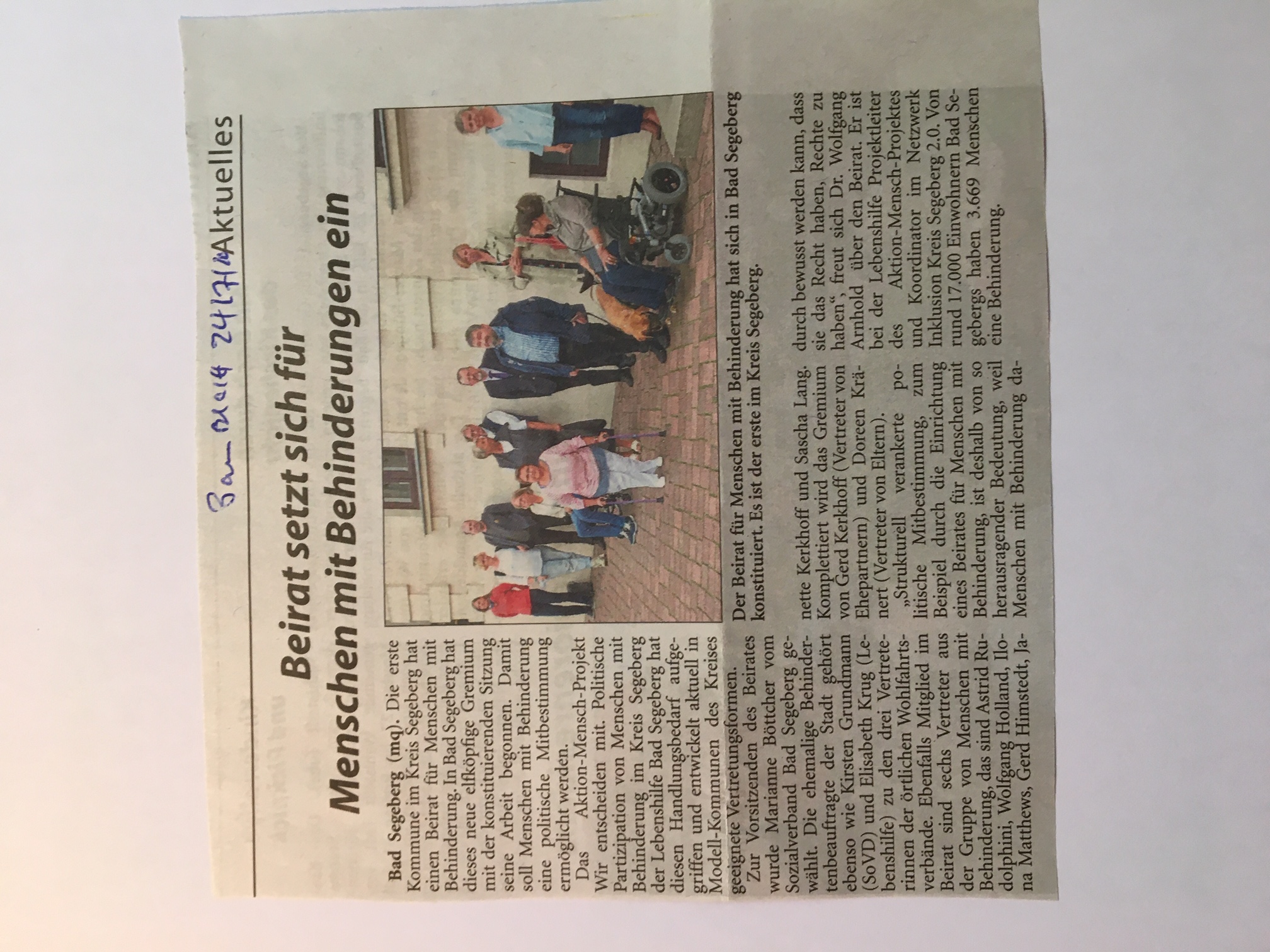 Wir entscheiden mit Pressebericht SE Beirat Konstituierende Sitzung BB 240720