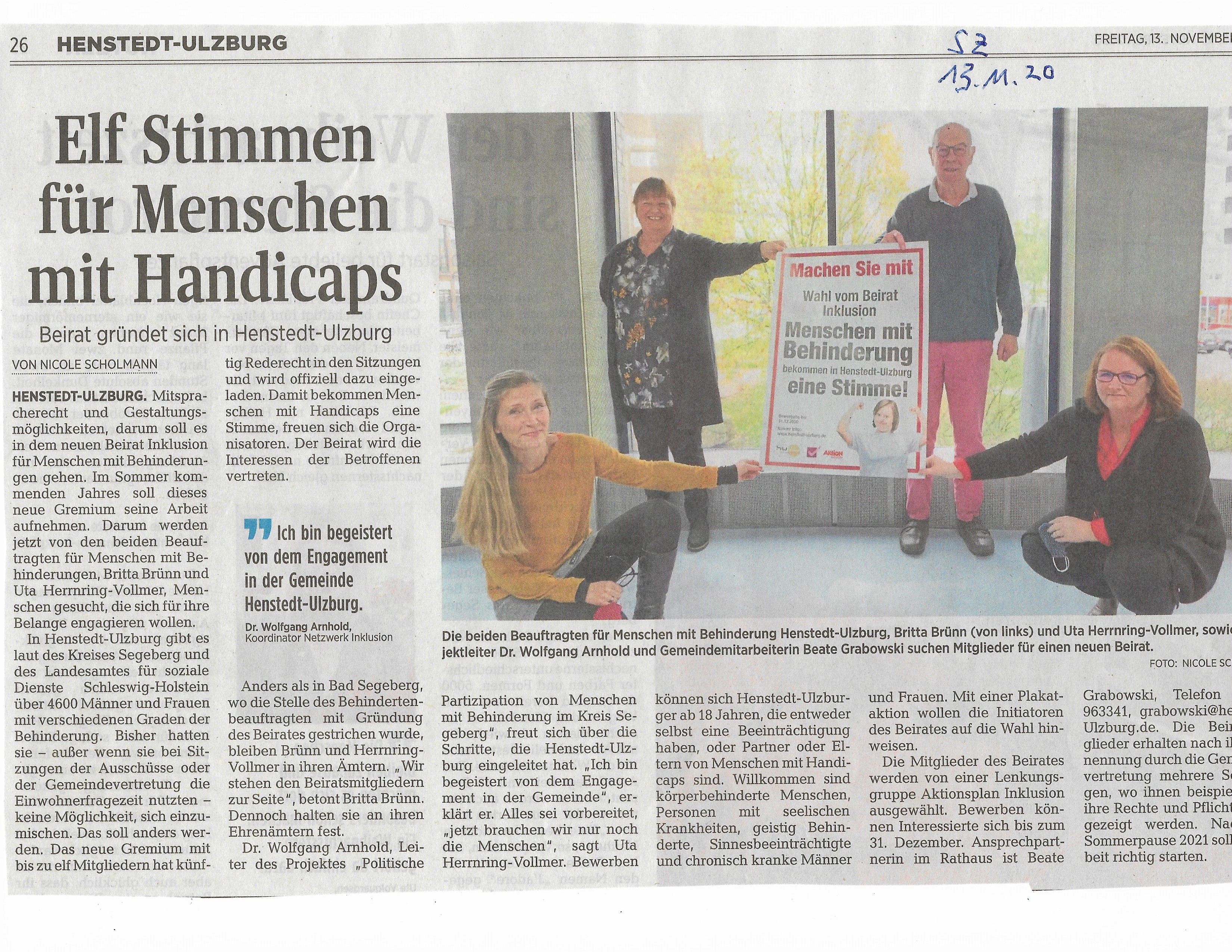 Wir entscheiden mit Pressebericht HU Start Bewerbungsverfahren Beirat 131120 